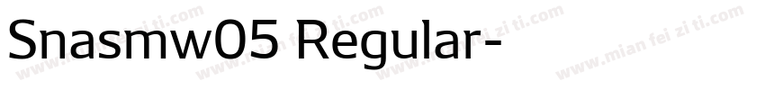 Snasmw05 Regular字体转换